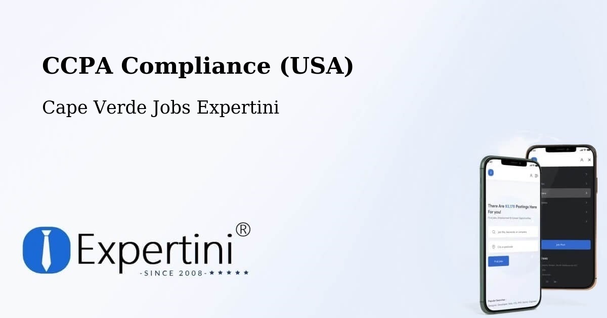 CCPA Compliance (USA) - Cape Verde Jobs Expertini